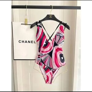 Emilio Pucci Multicolor One Piece Swimsuit
